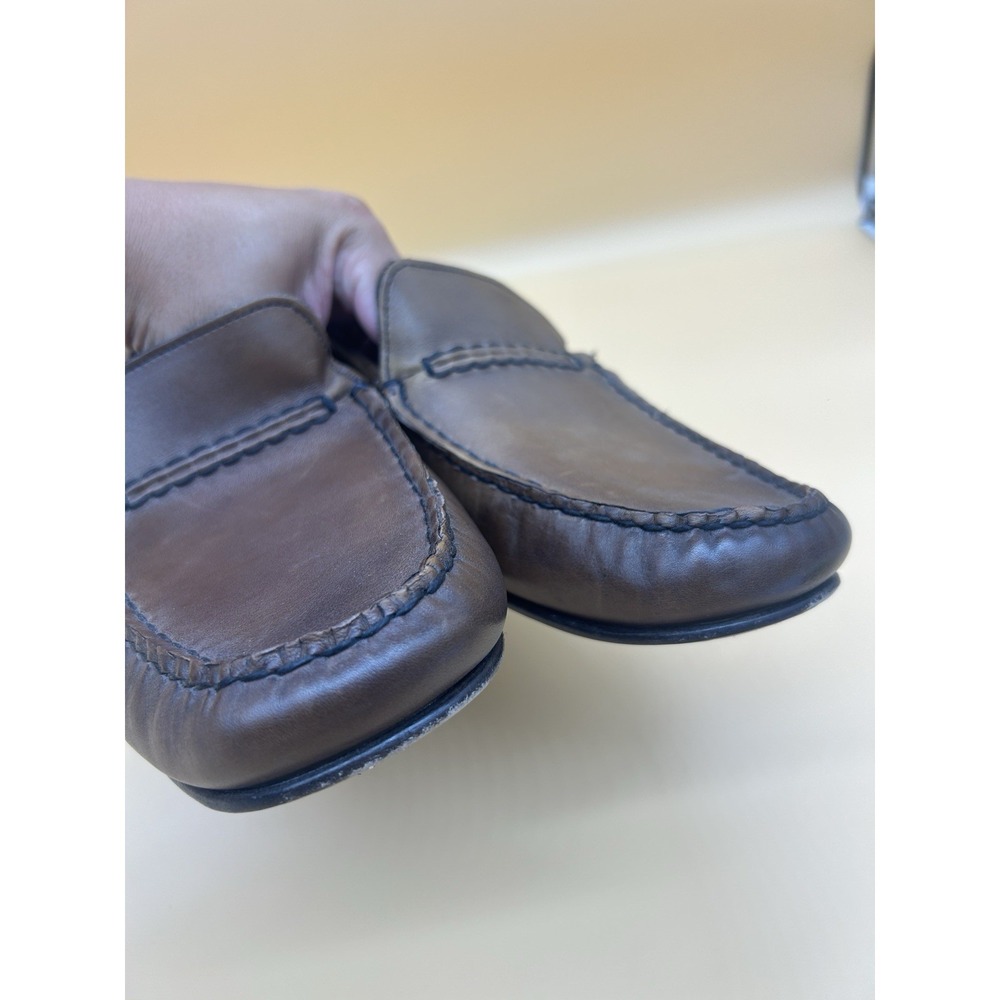 Allen Edmonds Super Sport Driver Loafers Mocha Brown Leather Mens Size 11 - Picture 8 of 9